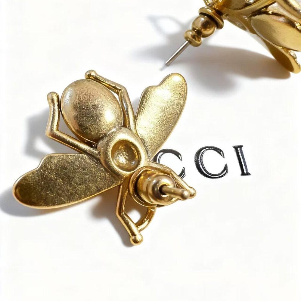 Gucci Bee GG Earrings - New Full Set - Picture 8 of 8